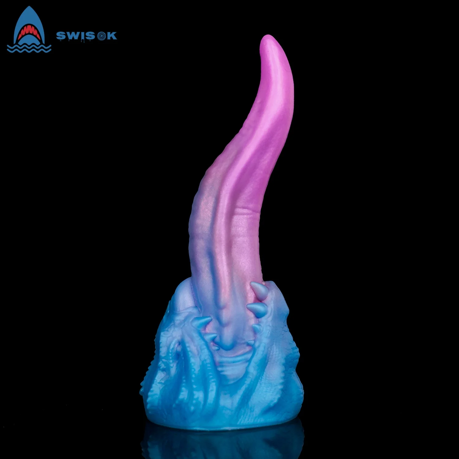 

SWISOK Fantasy Dildo Tongue Licking Long Cock Penis Dildo Giant Platinum Silicone Anal Plug With Suction Cup Sex Toy for Adults