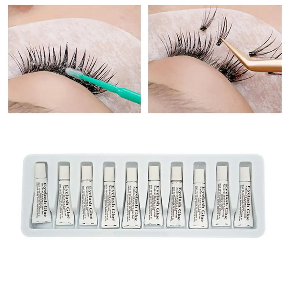 10pcs/box Eyelash Glue Clear Waterproof False Eyelash Adhesive Individual Glue For Lash Extension Cosmetic Tool Eye Lash Glue