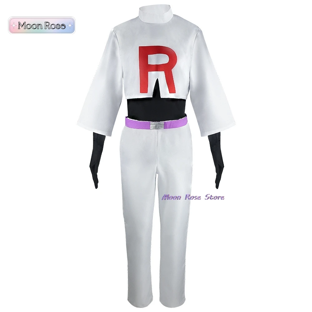 Costume de Cosplay d'Halloween de l'Équipe Rocket JesdsMusashi, James Kojirou, Ensemble Complet d'Accessoires de Jeu pour Adulte, Unisexe