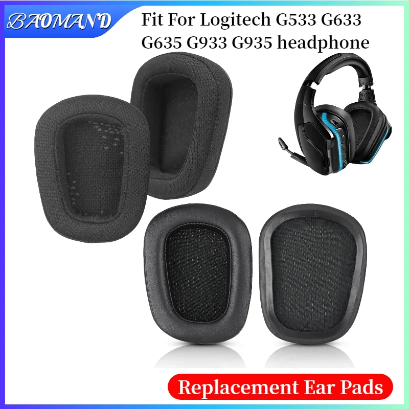 

Replacement Foam Ear Pads Cushions for Logitech G533 G633 G635 G933 G935 Headphones Soft Form Earpad High Quality