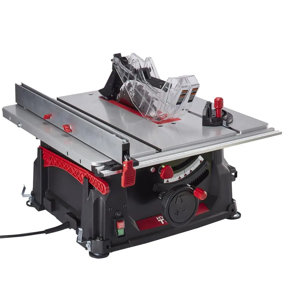 15Amp 10-inch Table Saw with 0-45 Degree Bevel Lightweight Portable Cutting Tool Kit