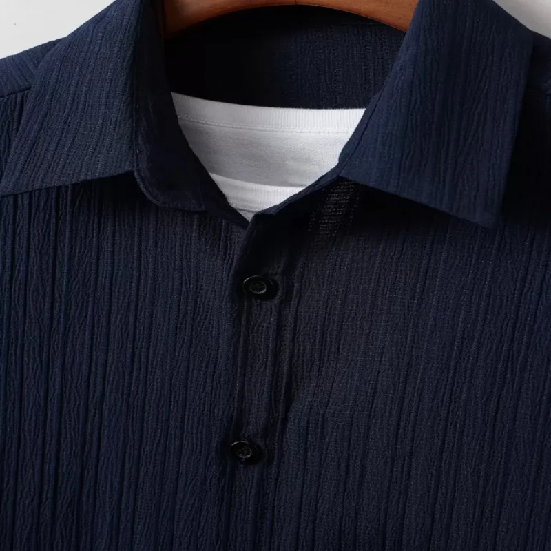 2026 Sommer Neuheit Herren 2-teiliges Set Kurzarmhemd & Shorts – Leicht, Atmungsaktiv, Lässig, Streetwear, Trendig für Alltag & Urlaub – Detail 25
