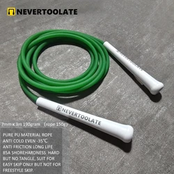 7mm diameter pvc pu rope anti cold -35℃ 15.5cm long handle heavy skip jump skipping rope fitness