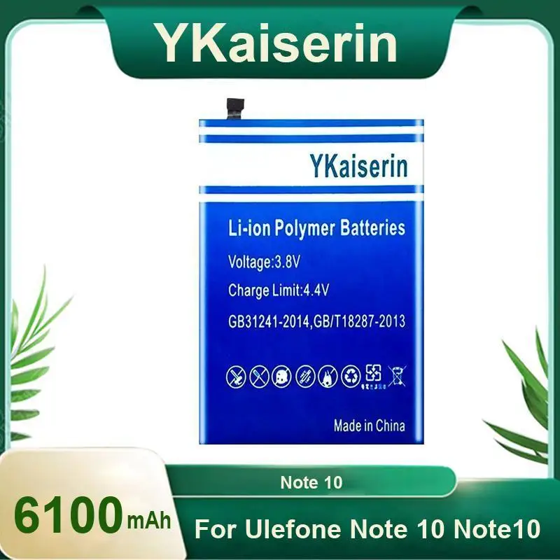 

Для Ulefone Note 10 Note10 надежный аккумулятор мобильного телефона 6100 мАч с продленной производительностью