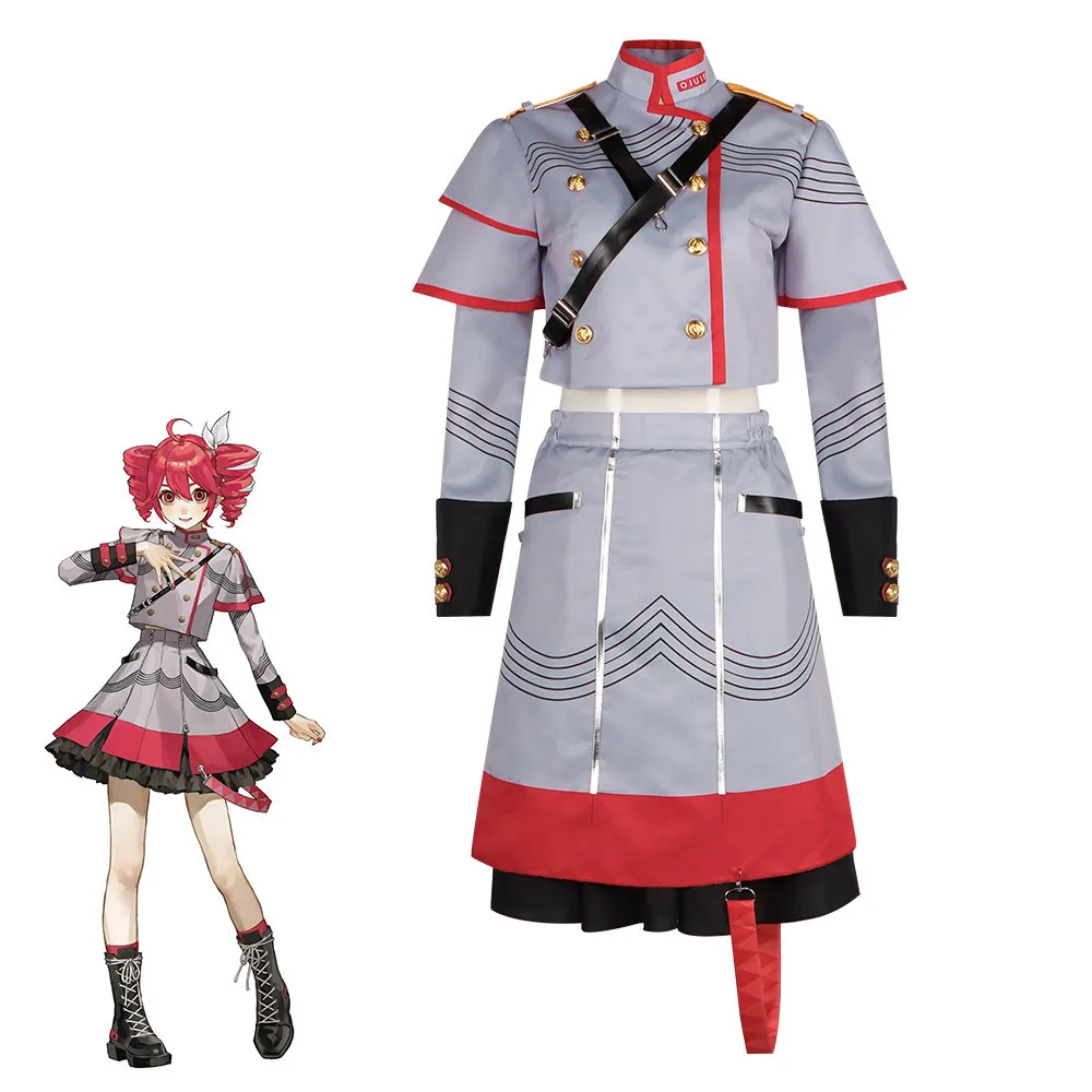 

Vtuber Synthesizer V Kasane Teto Cosplay Costume Virtual Singer Uniform Women Girl Dress Halloween Party Role-playing Outfit Set