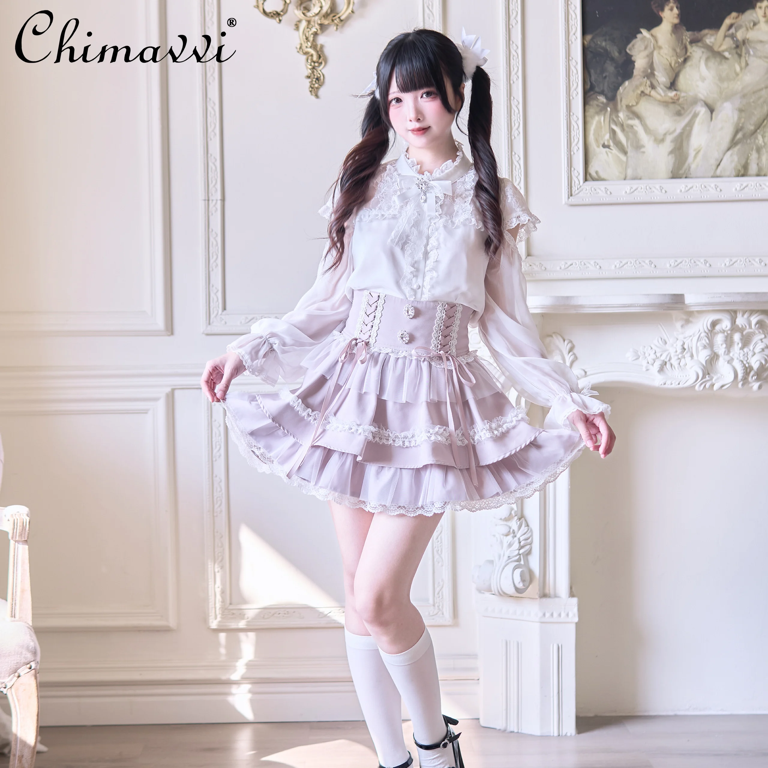 Japanese Mass-produced Mine Bud Clothes 2025 Summer New Subculture Original Design High Waist Slim-fit Kawaii Short Skirts