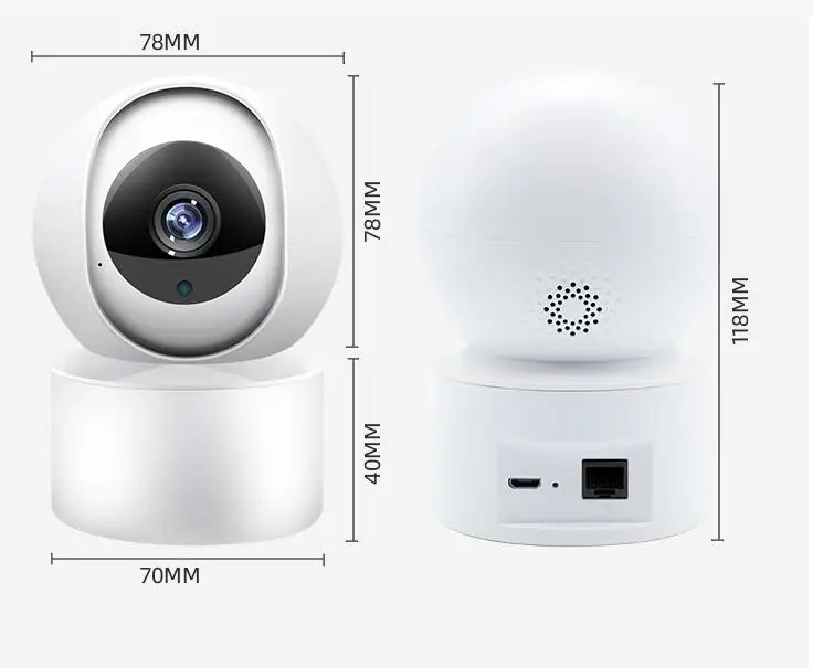 3MP 1296P Carecam APP Wireless PTZ IP Dome Camera  With USB Port AI Humanoid Detection Auto Tracking  Home Security Baby Monitor
