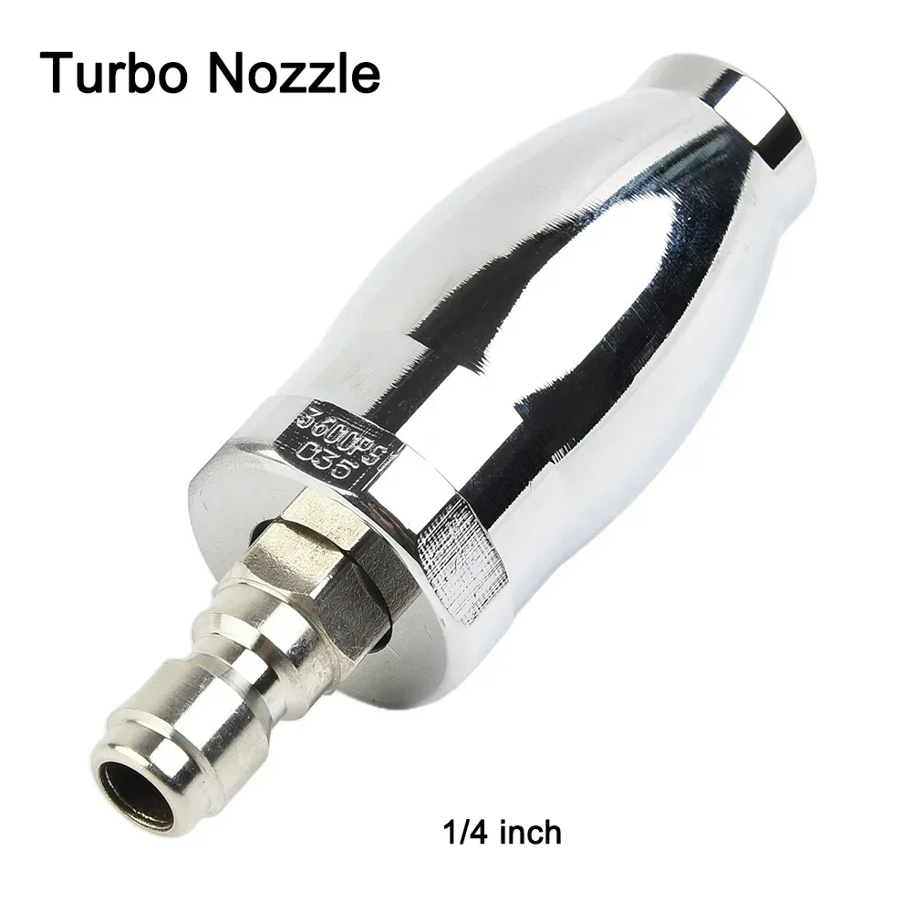 

1pcs High Pressure Washer 3600PSI Rotating Turbo Nozzle Spray Tip 1/4 Inch Quick Connect 3600 PSI Connect Cleaning Plug