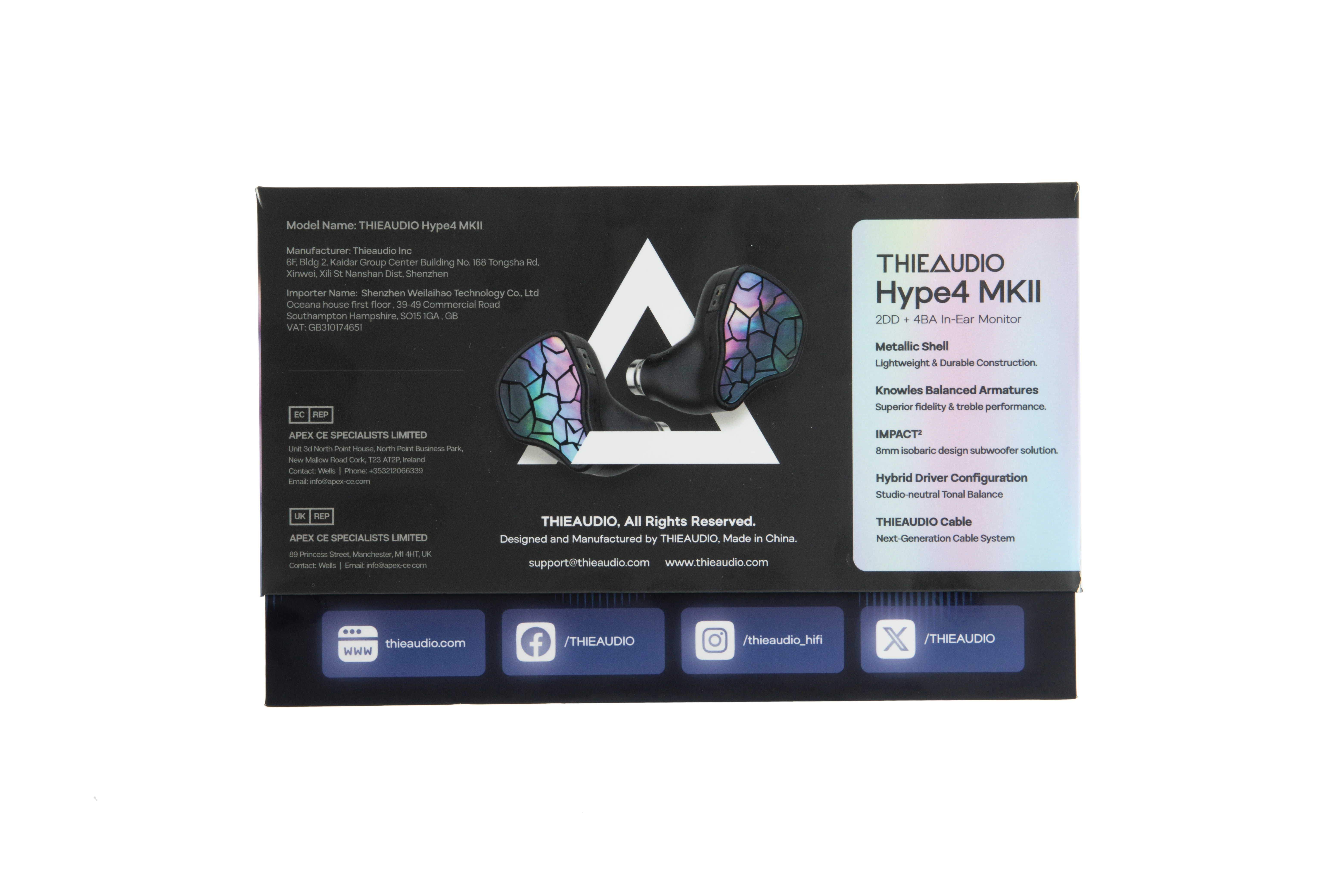 Vorbestellung THIEAUDIO HYPE 4 MKII Verbesserte 2DD + 4BA Hybrid-In-Ear-Kopfhörer mit Komplett Neu Gestalteter Leistung – Detail 14