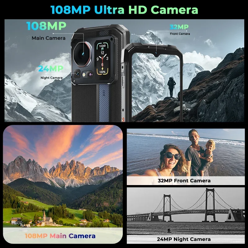 HOTWAV Cyber 16 Pro Robustes Telefon G100 108MP Mobiltelefon 6,6'' FHD Display 8GB 512GB 6280mAh 33W Smartphone Android 15 Mobiltelefon