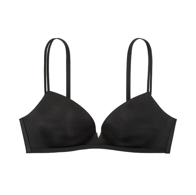 Soutien-gorge brillant pour filles, sous-vêtements confortables, section fine, bralette une pièce, lingerie froncée, bralette tout match, pilote, demi-tasse, nouveau