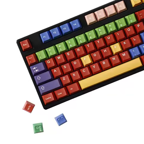 YMDK 143 Keys Colorful GMK Handarbeit Cherry Profile PBT Five Sides Dye Sublimation Custom Keycaps for MX Mechanical Keyboard