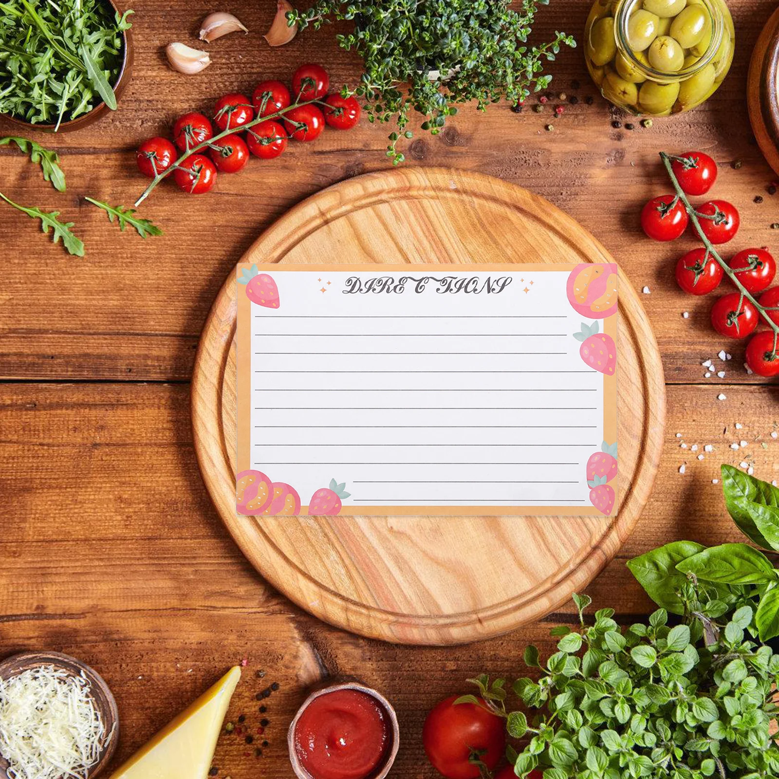 50 Uds. Tarjetas de receta en blanco de papel de doble cara notas de cocina boda despedida de soltera hojas de recetas de comida tarjetas de notas dietéticas