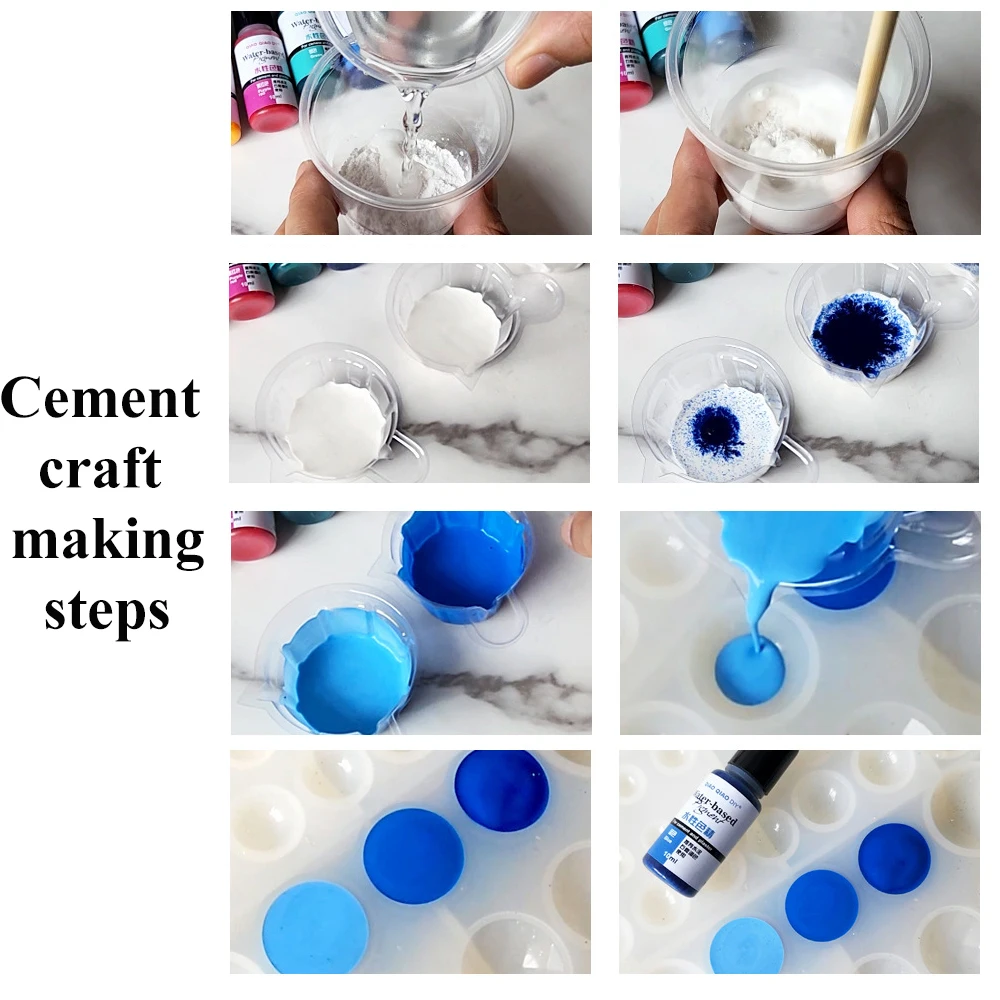 10ml Gypsum Cement Coloring Dye Plaster Craft Pigment Color Concentrate Cement Plaster Mold Making Coating DIY Handmade Supplies