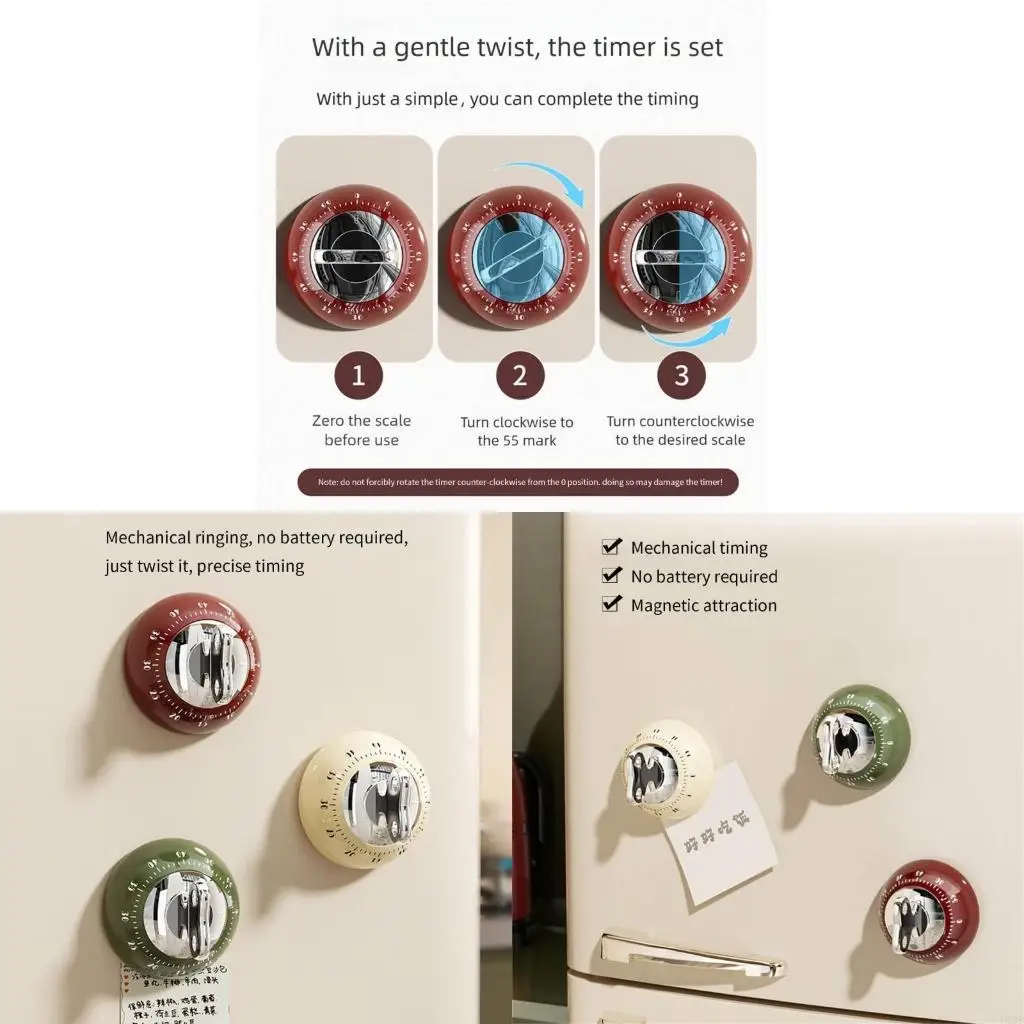F19B Multifunctional Timer 60 Minutes Scale Study Cooking Gym Companion