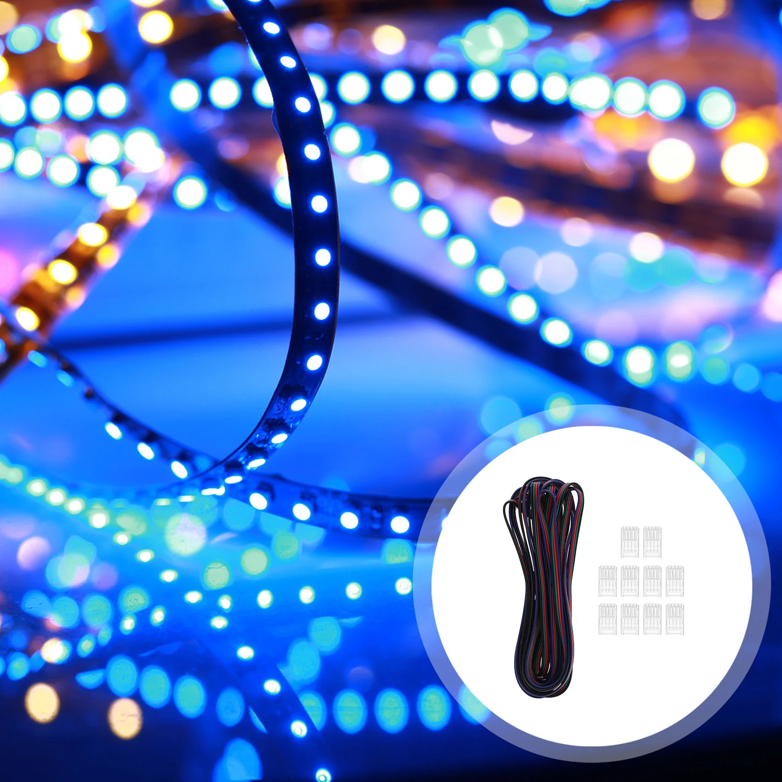 10 قطعة Rgb LED موصل الشريط 4 دبوس لحام طويل الأمد سهل الاتصال LED شرائط مصباح محول موصل Rgb