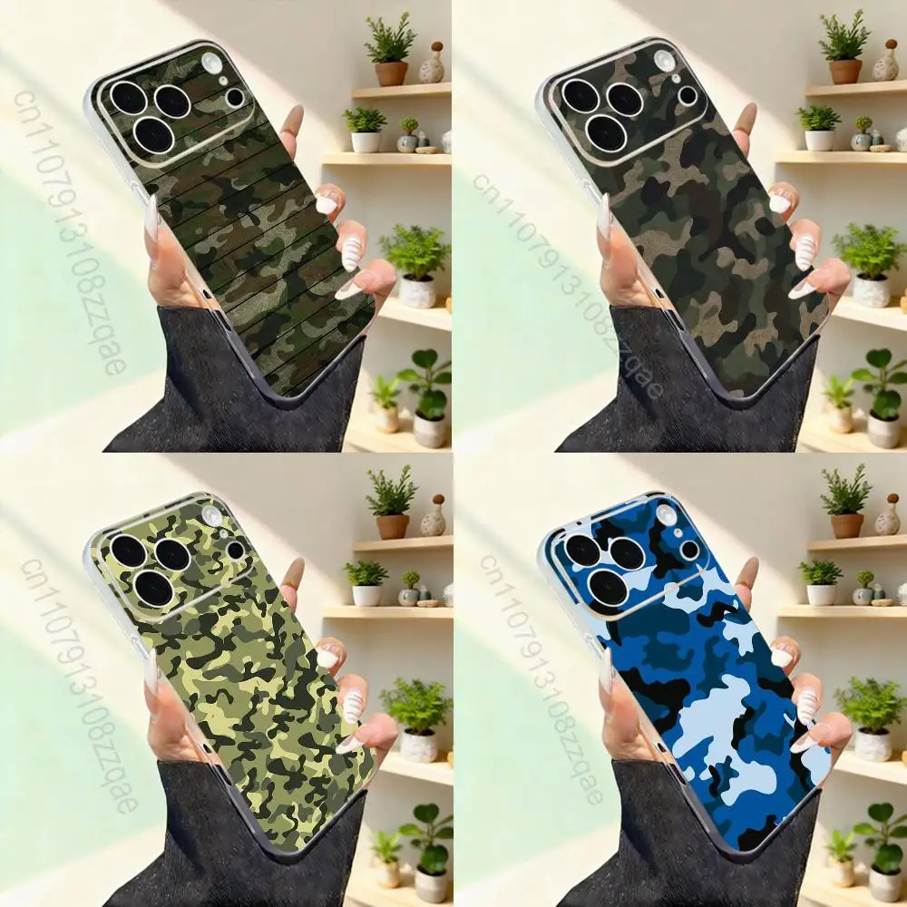 

Модный камуфляжный чехол для iPhone 11, 12, 13, 14, 15, 16, 17, Pro, Max, Plus, Mini, SE4, E, магнитный, для беспроводной зарядки Magsafe