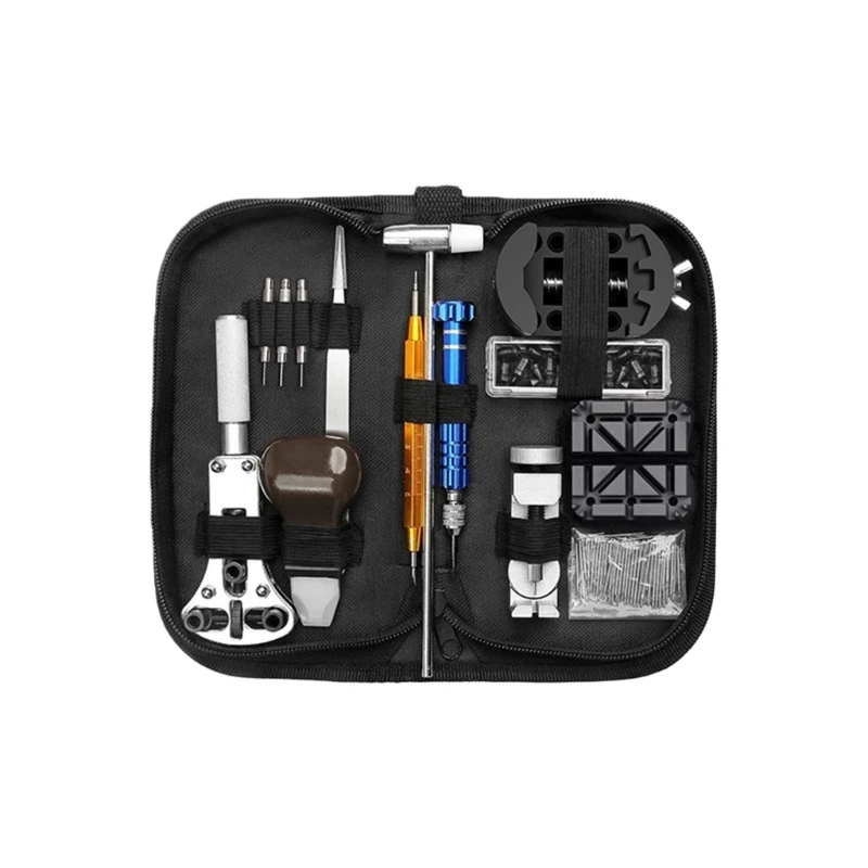 U55D Precisions Watch Repair Tool Complete Maintenance Set Nonslip Grips For Battery Replacement & Band Adjustment