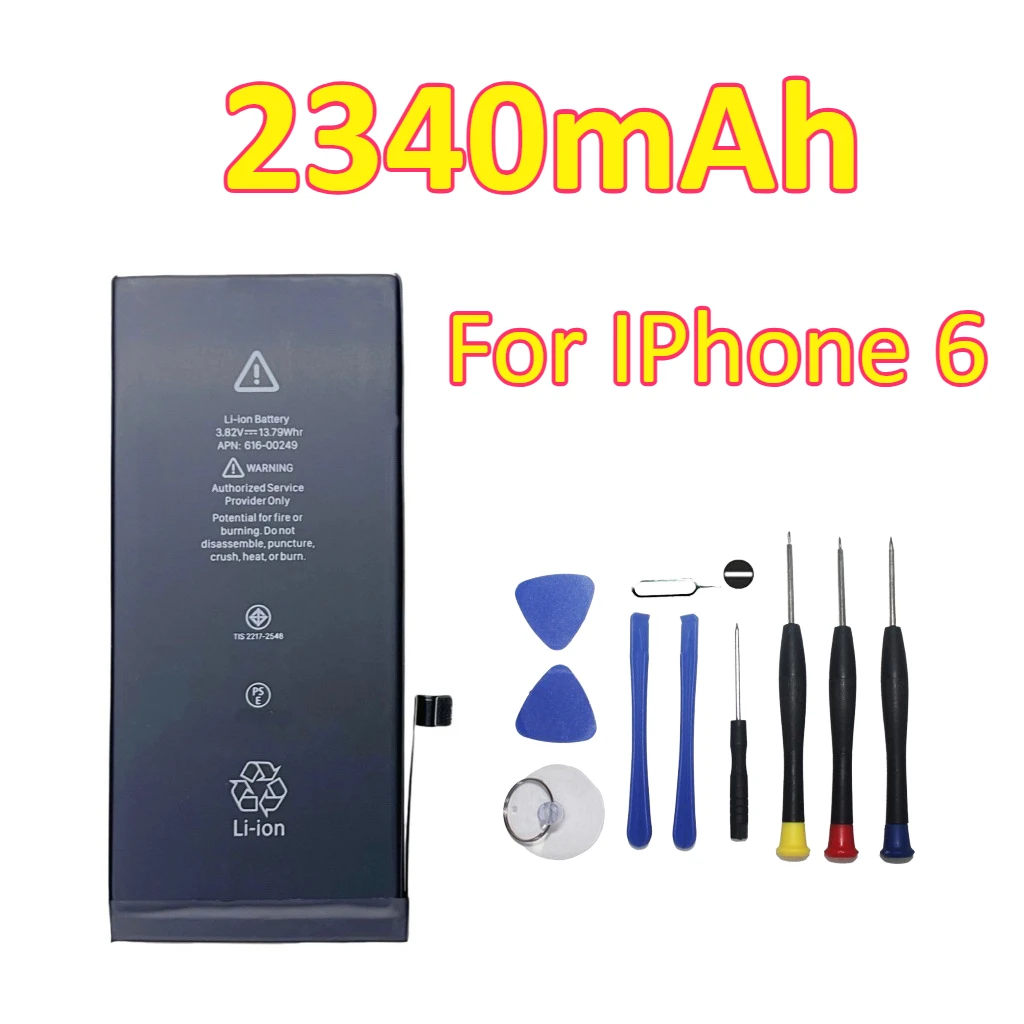 بطارية هاتف محمول جديدة 2340 مللي أمبير في الساعة 3700 مللي أمبير في الساعة لهاتف آيفون 6/6S/6P/6SP + أدوات