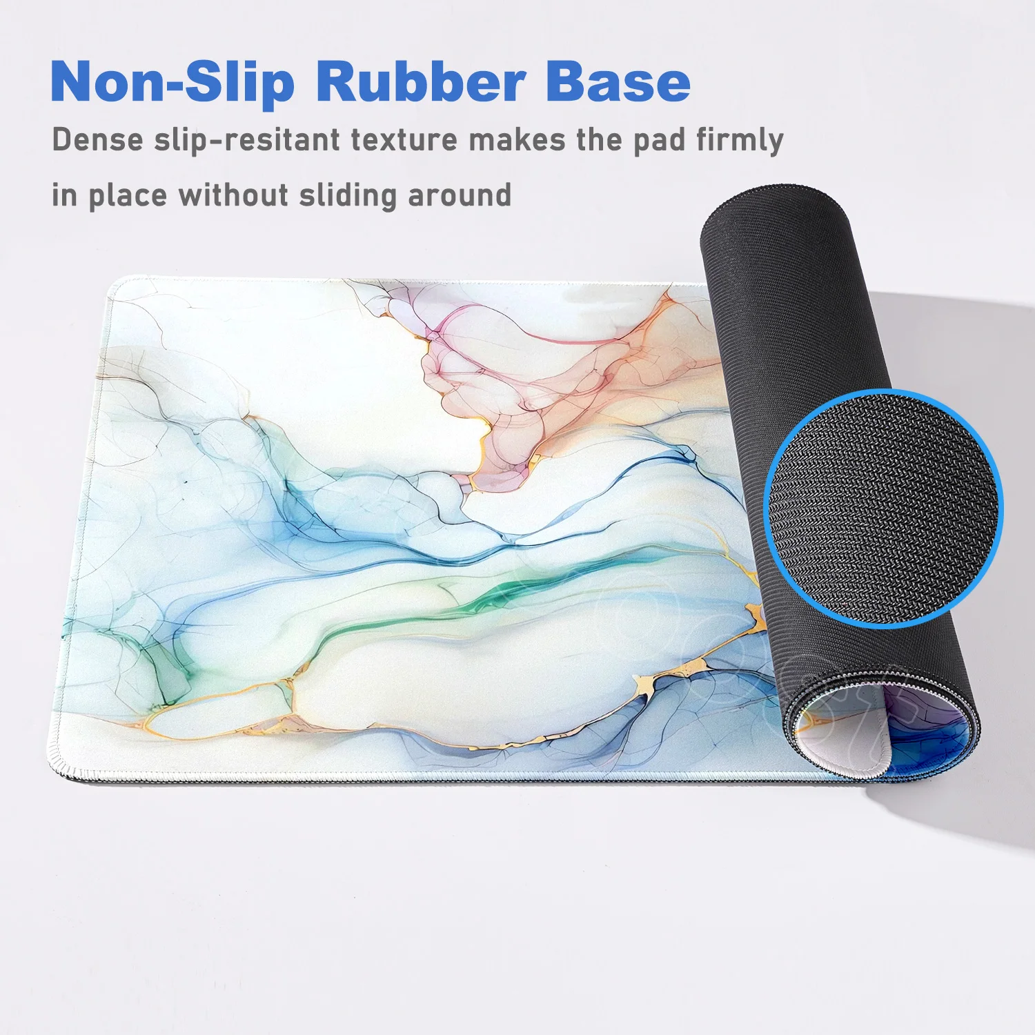 Nowa podkładka pod mysz z teksturą marmuru HD Premium Luxury Design Miękka gumowa duża podkładka na biurko do gier komputerowych z klawiaturą i myszką