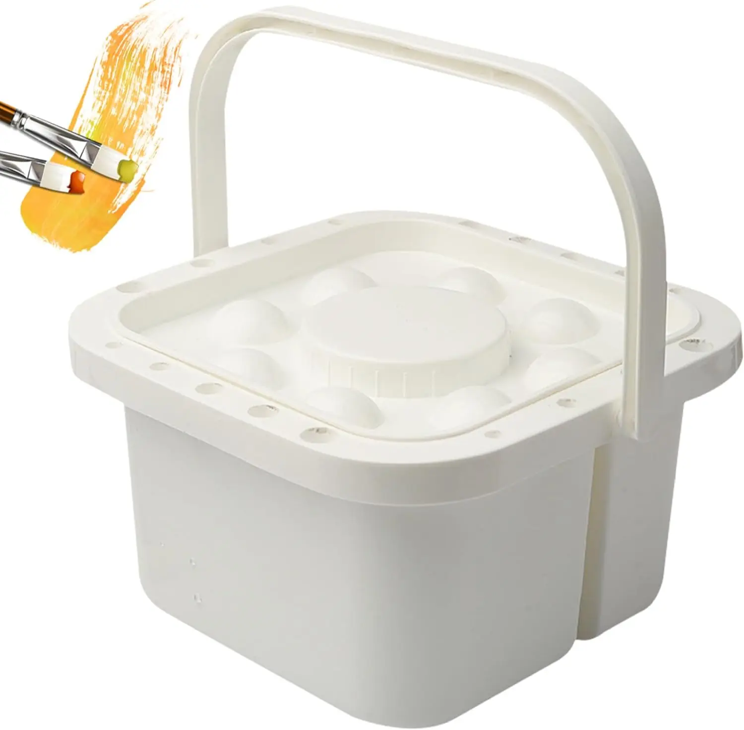 

Wholesale Professional Multifunctional Plastic White Paint Brushes Washer And Cleaner With A Holder