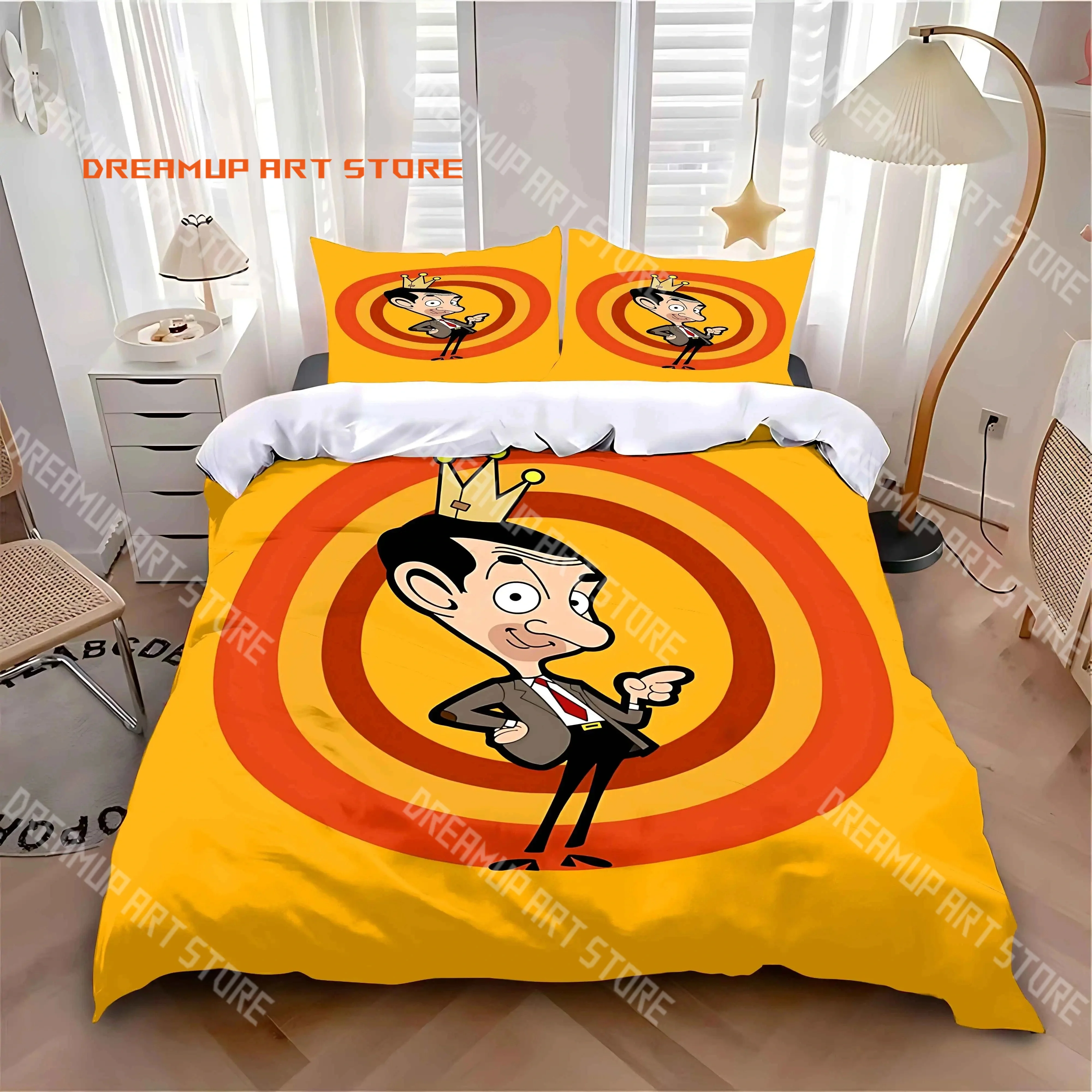 2026 3D Print Mr.Bean Animated Series Bedding Set Single Twin Full Queen King Size Bed Set Adult Kid Bedroom Duvetcover Set