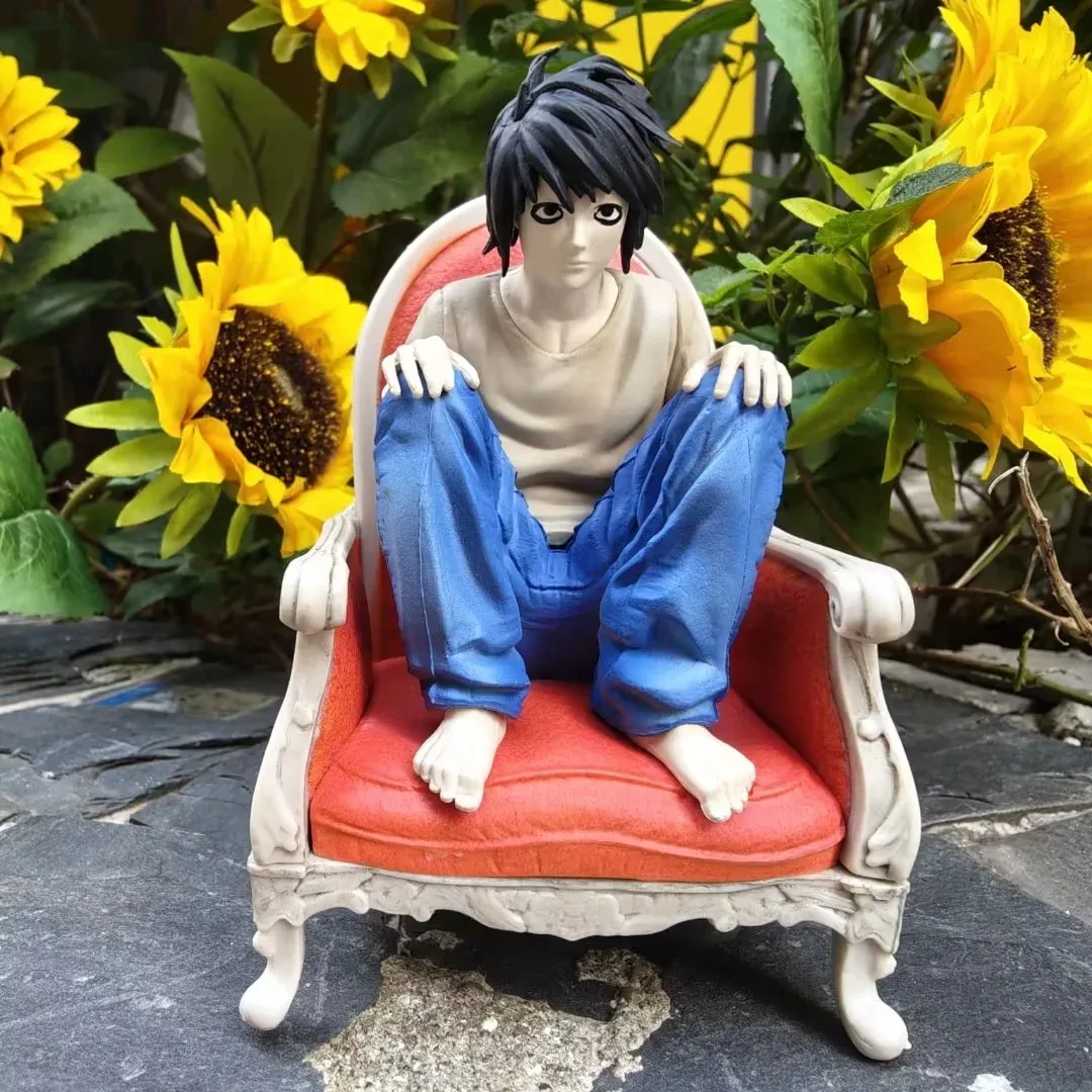 

Death Note L Hot Anime 13cm Sitting Posture Model Figure Collectable Periphery Ornament High Quality Desktop Decoration Doll Toy