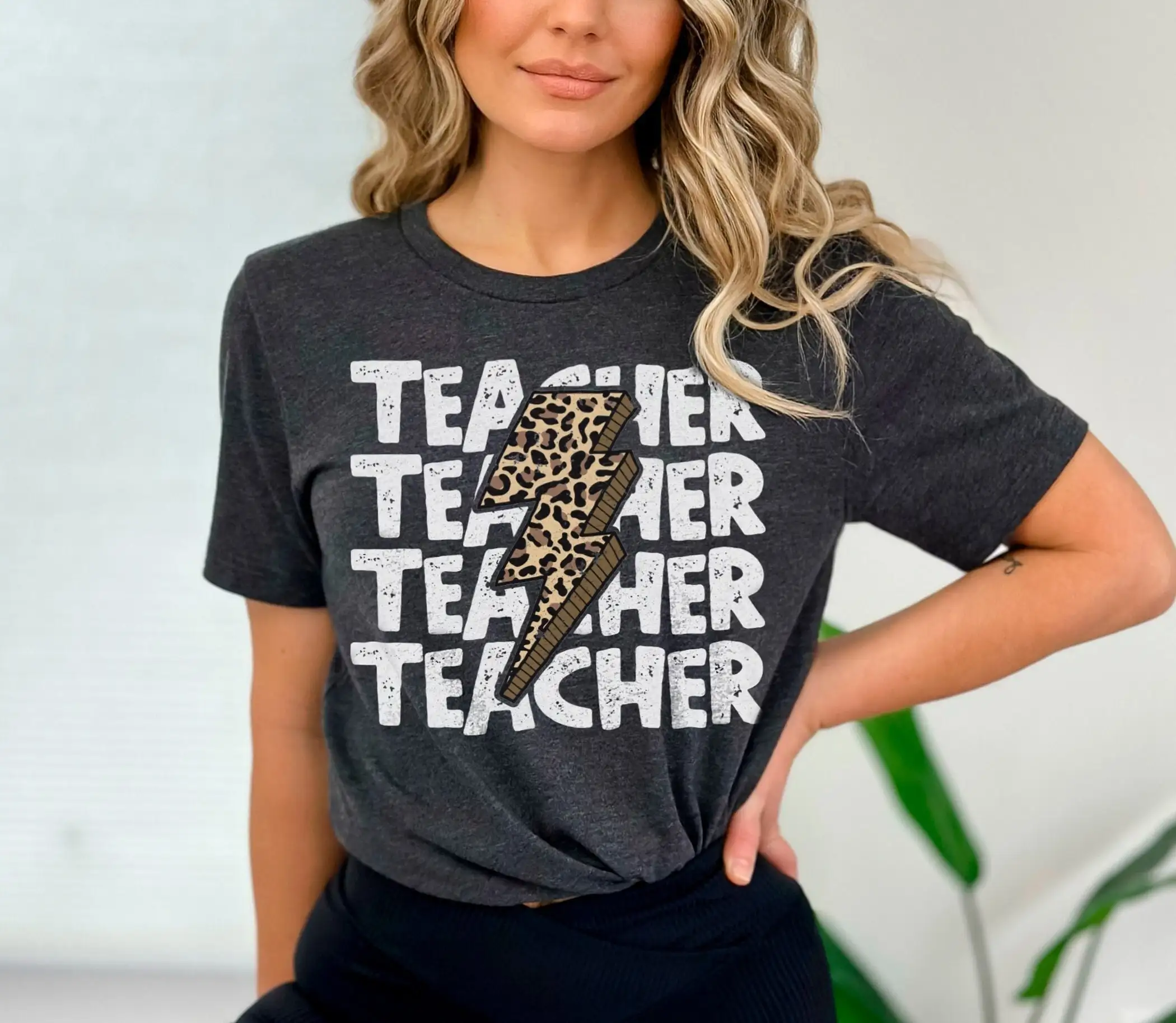 Retro Teacher T Shirt Leopard Lighting Cool Back To School S Appreciation From Student