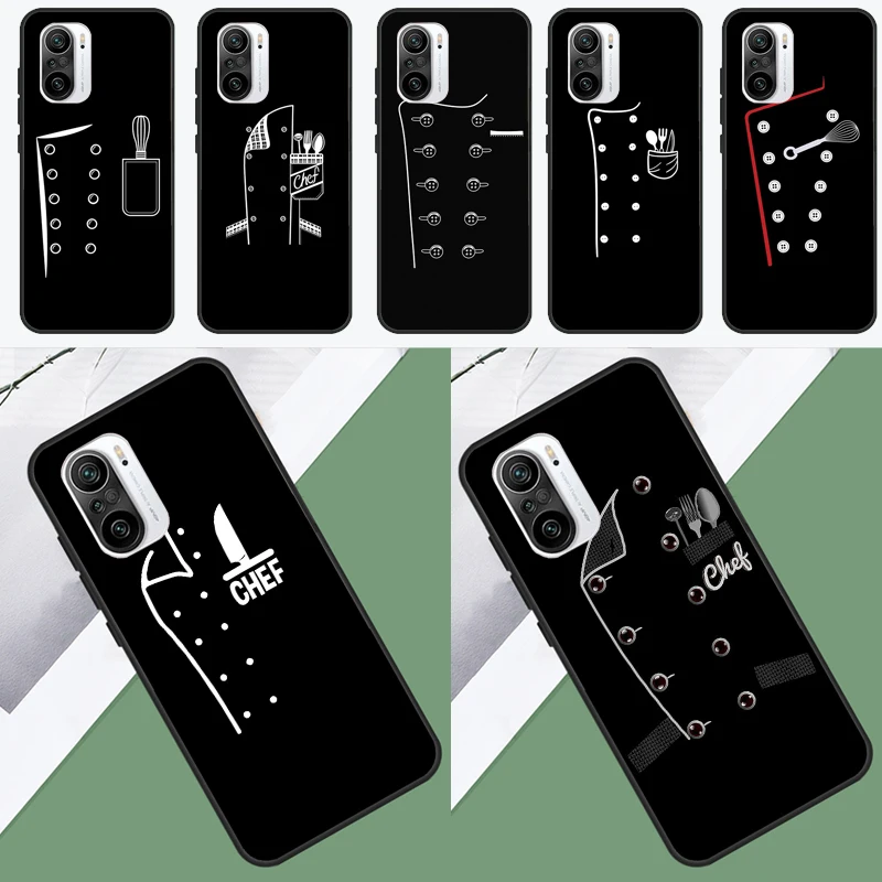 Chef Uniform For POCO X5 X3 F5 Pro F4 X4 GT M5s C40 F3 Phone Case For Xiaomi 12T 11T Pro 12 13 Lite 12X