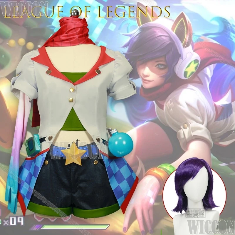 Аркада Ари Лол, одежда для косплея, полный комплект, обувь с париком, карнавальный костюм Comic Con, карнавальный наряд на Хэллоуин, ролевая игра