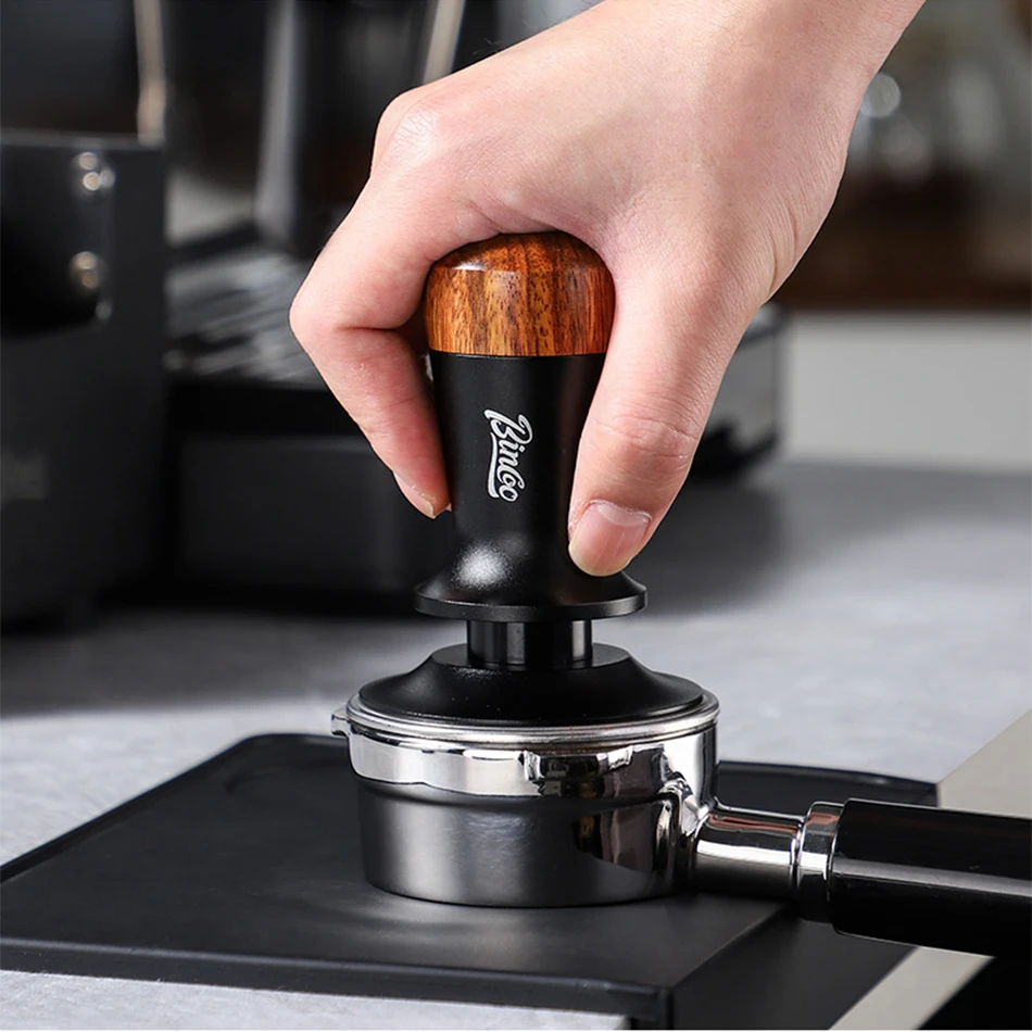 Constant Pressure Coffee Tamper, Espresso Distributor, Stainless Steel Force Powder Press, Thread Base Hammer, 51mm,58mm