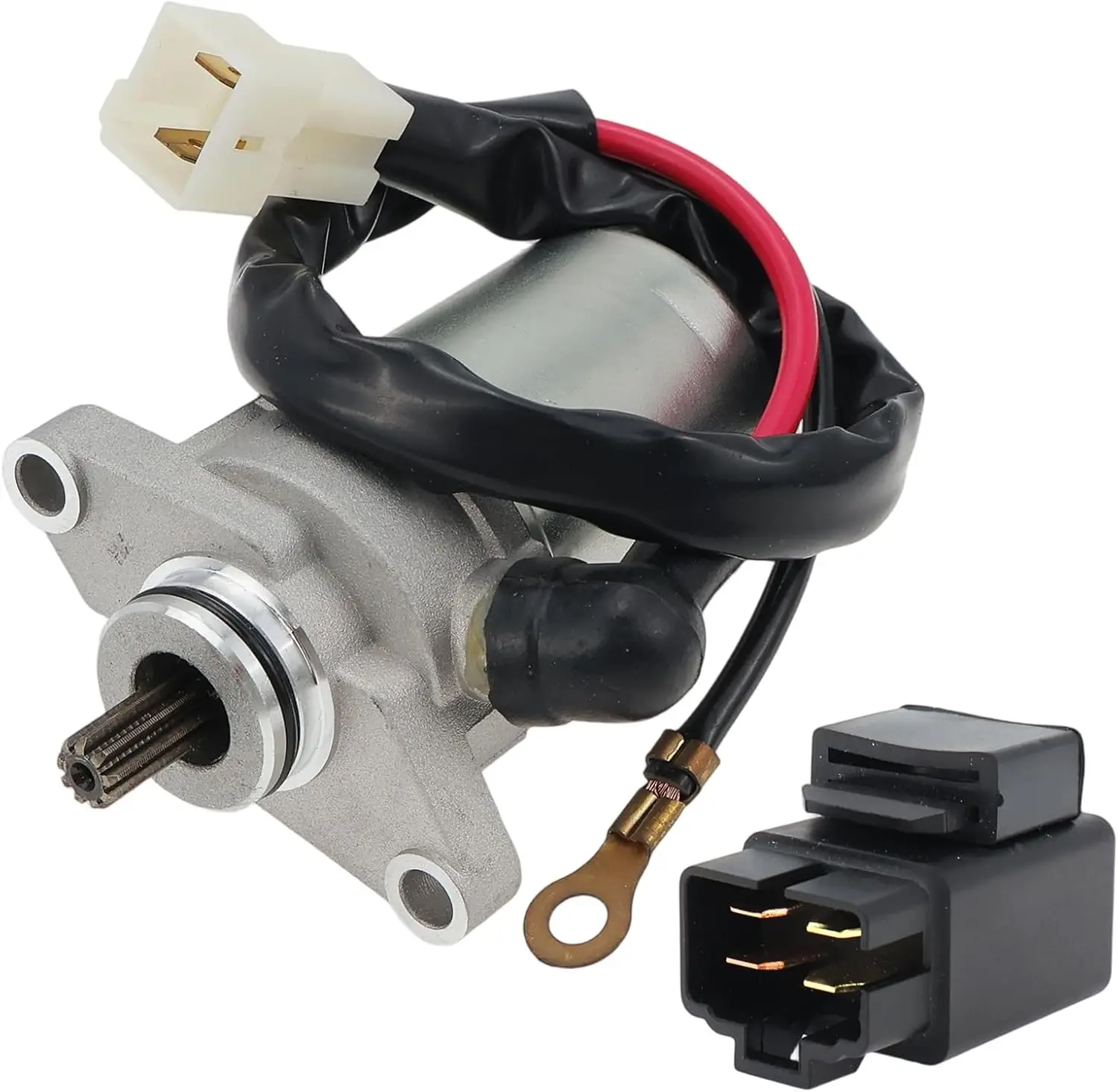 451692 Starter Motor with Solenoid Relay for Polaris Outlaw 50 Sportsman Scrambler 90 repalce 454951