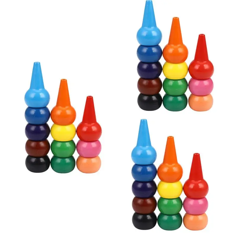 QWE-3X Finger Crayons For Toddlers, 12 Colors Finger Paint Palm Grip Crayons For Babies Toddler
