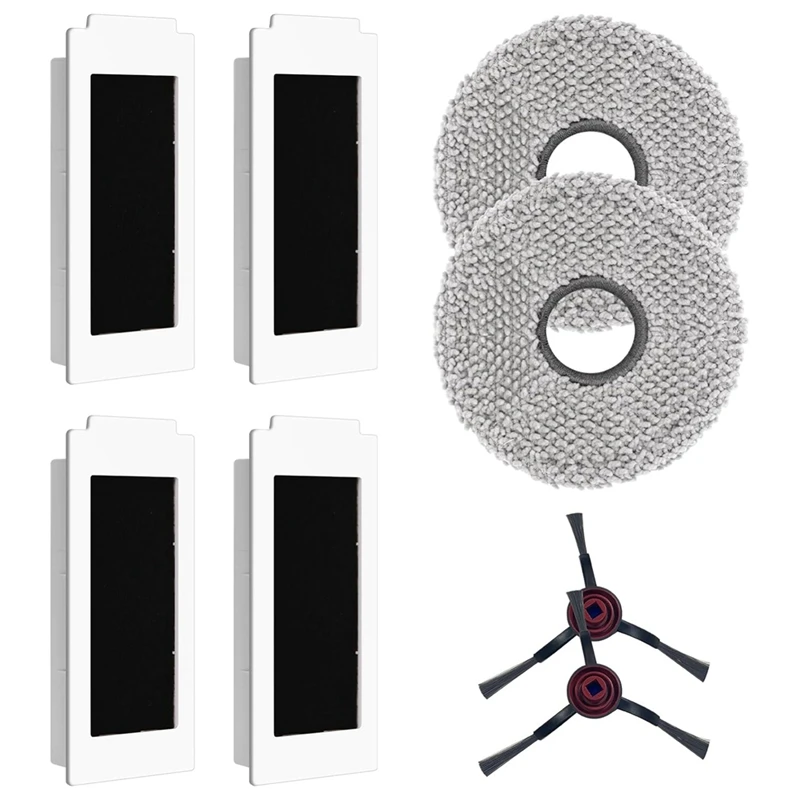 

For Ecovacs T30 Pro Omni, T30 Omni Robot Vacuum Cleaner Replacement Parts, Hepa Filter Side Brushes Mopping Pads