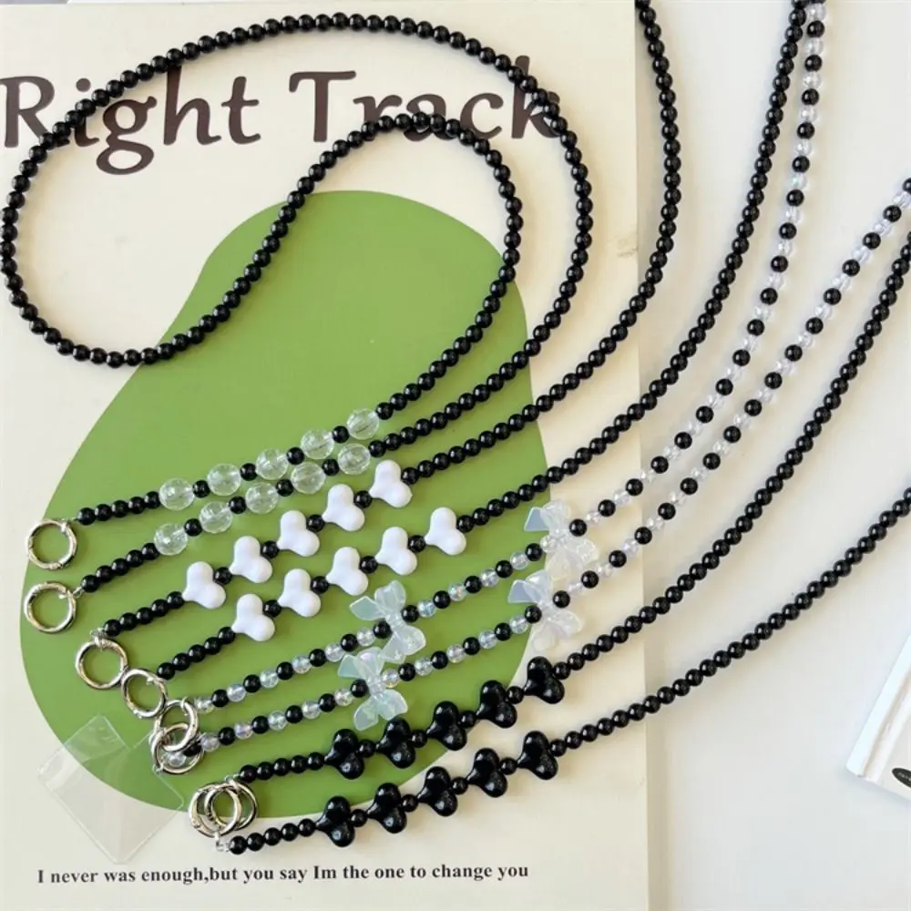 

Kawaii Crossbody Long Crossbody Phone Chain Long Beads Mobile Phone Chain Sweet Acrylic Beads Phone Strap Girls
