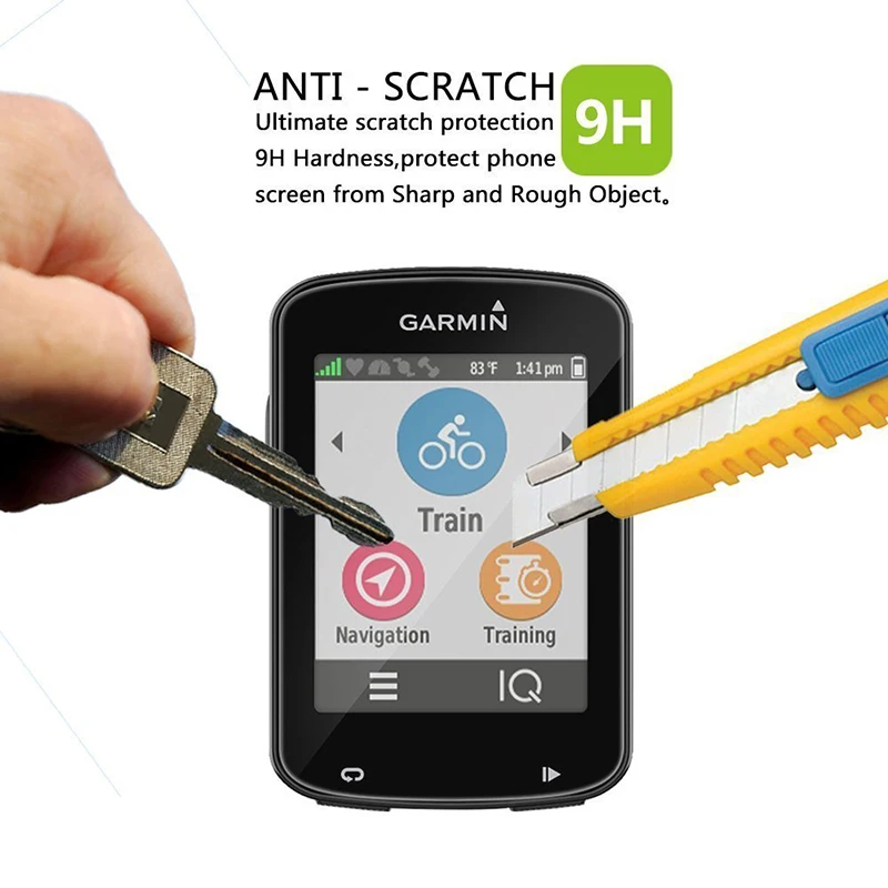 2個9h 2.5D強化ガラススクリーンプロテクターガーミンエッジ130 520 520プラス530 820 830 1000 1030保護ガラスフィルム