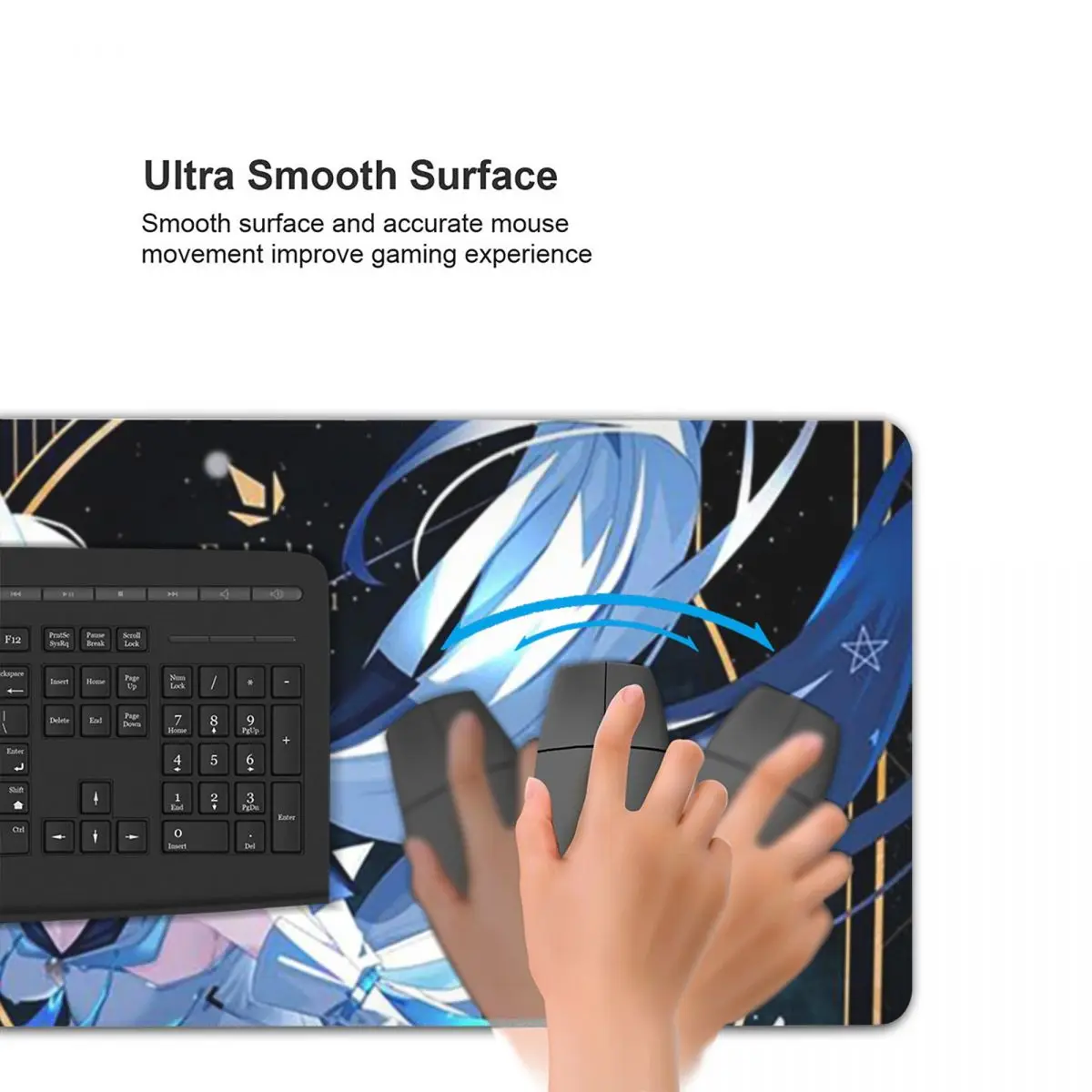 Hololives Karakter Virtual Streaming Langsung Alas Mouse Besar Keyboard Komputer Alas Mouse Gaming PC Alas Meja Aksesori Alas Meja