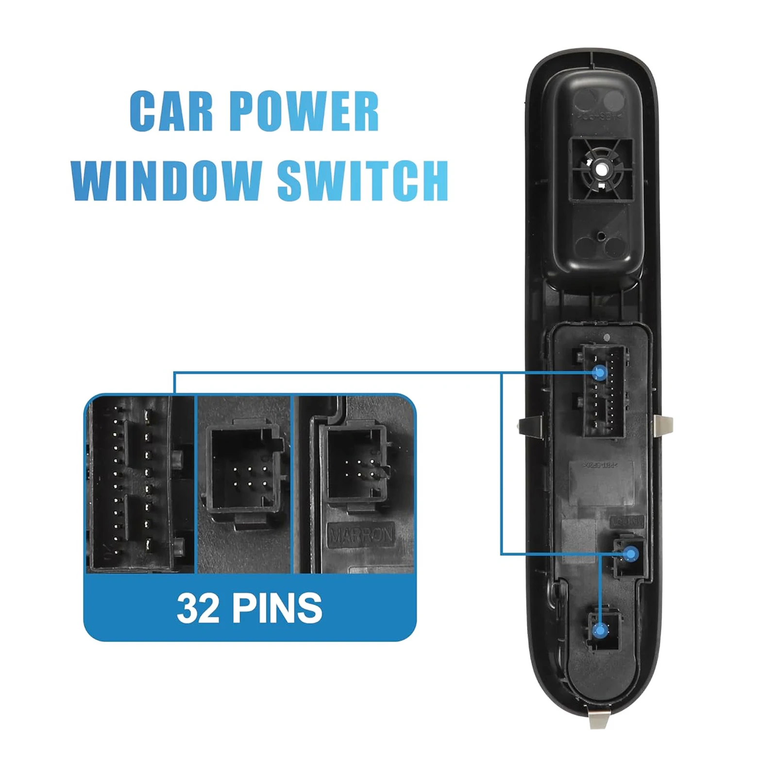96650621ZD Driver Side Power Window Switch, Folding Mirror Switch For Peugeot 3008 5008 Hatchback Wagon Electric Fold