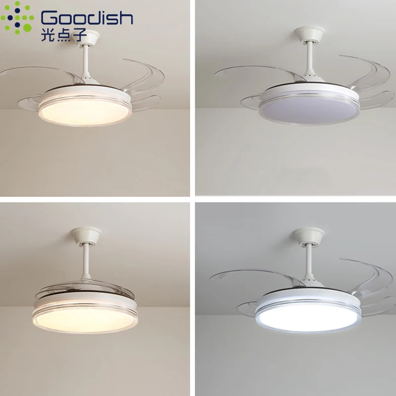 2026 Modern Nordic Led Ceiling Fans With Lights Home Decoration Strong Wind With Focus Lamps For Kitchen Living Dining Room With