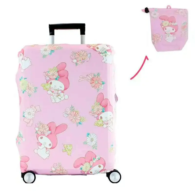 Kawaii Sanrio Cinnamonroll Kuromi My Melody KT Cartoon Luggage protection dust cover anti-scratch cover suitcase accessories