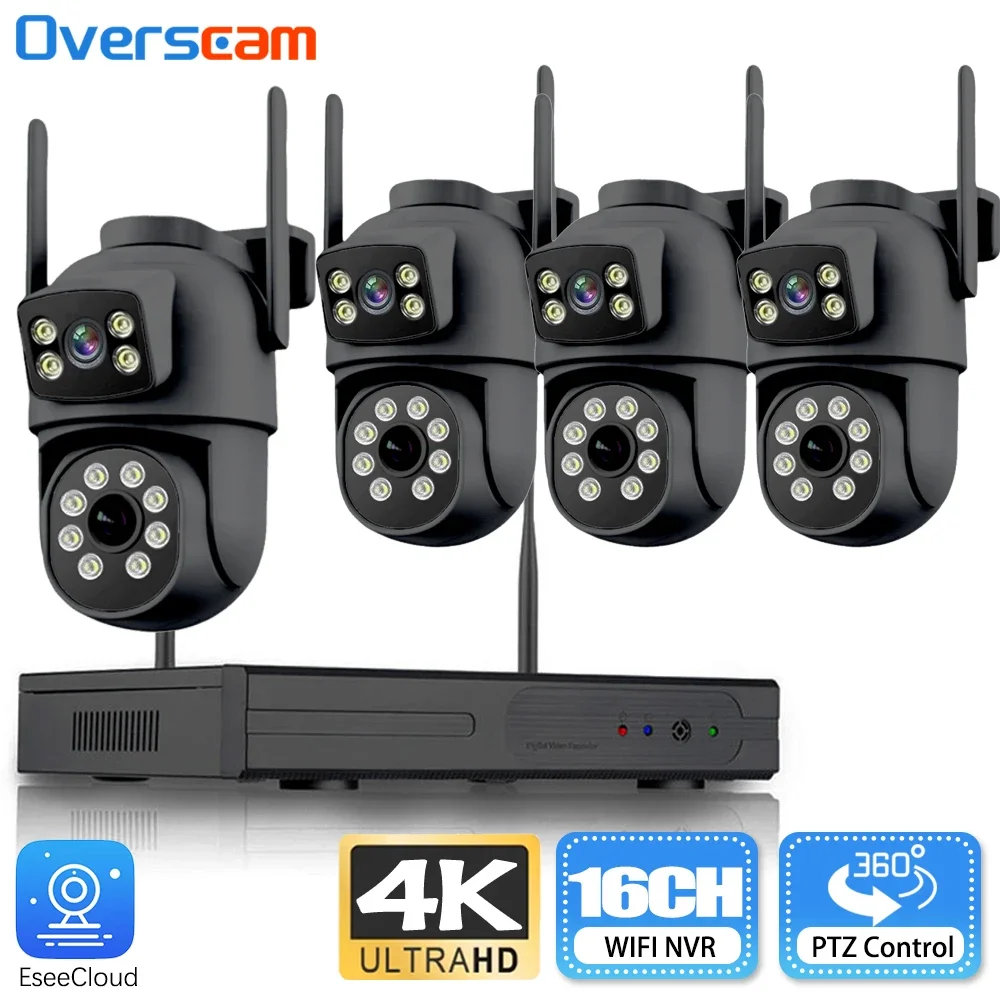 

Новый комплект безопасности Wi-Fi 8MP 4K 16CH NVR Беспроводной комплект IP-видеонаблюдения Камера Автоматическая система слежения Wi-Fi Беспроводная система безопасности PTZ-камеры