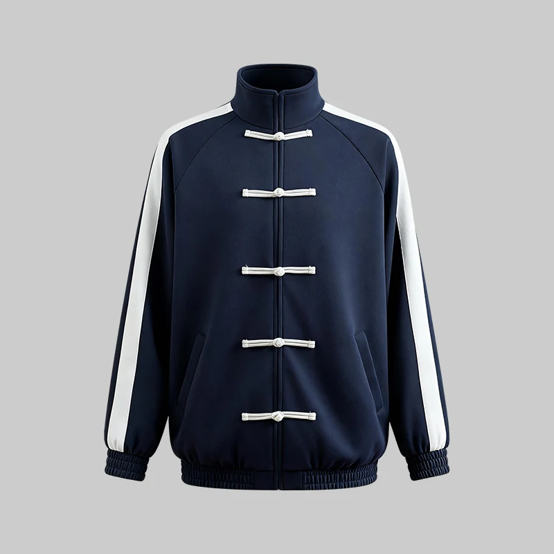 Damska sportowa kurtka casual Y2k 2025 jesień zima zapinana na guziki w paski płaszcz damski długi rękaw vintage zapinana na zatrzaski odzież wierzchnia