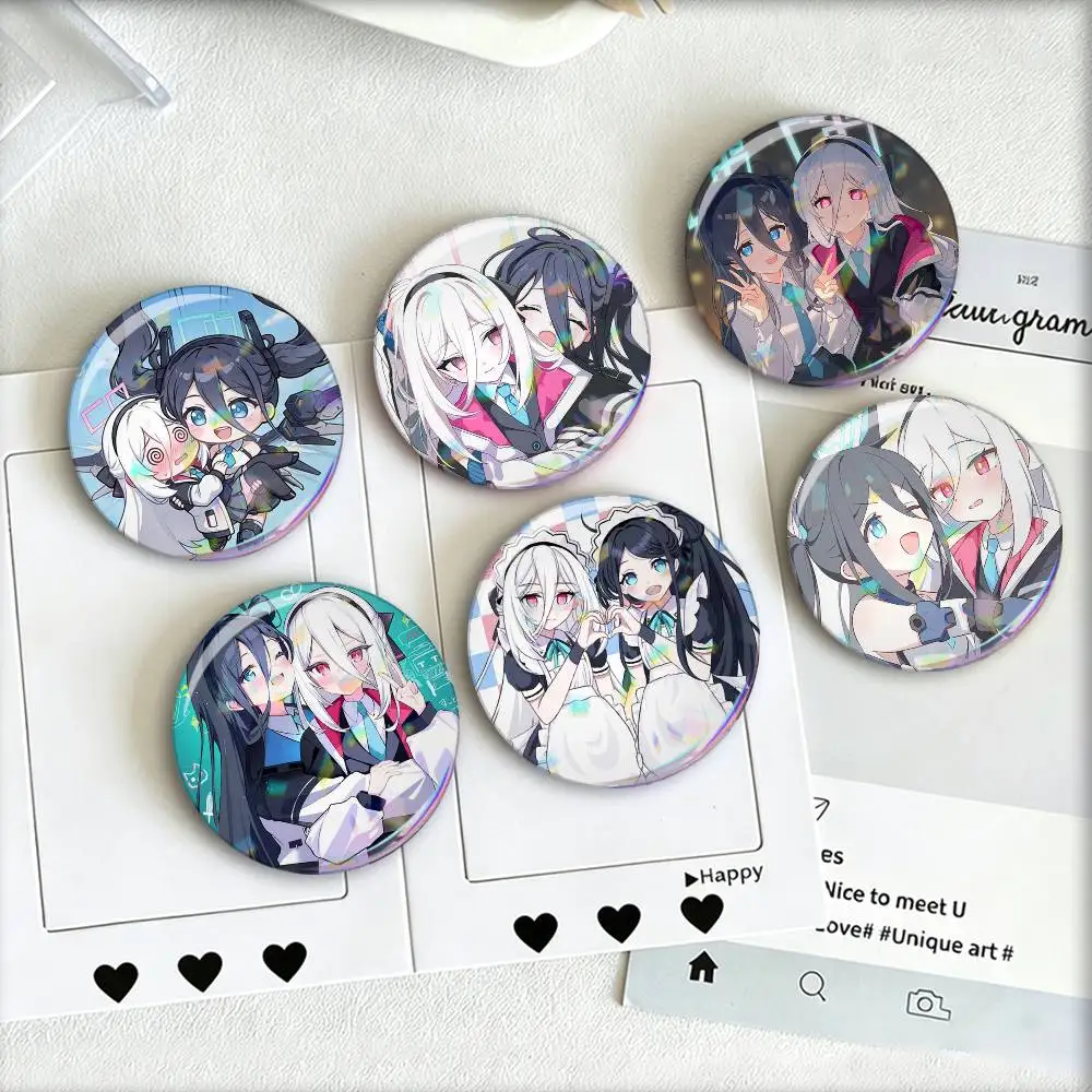 Arisu Kei Blue archive  Badge 25 32 44 58 75 mm Round Fans Collect Friends Gifts Brooch Souvenir