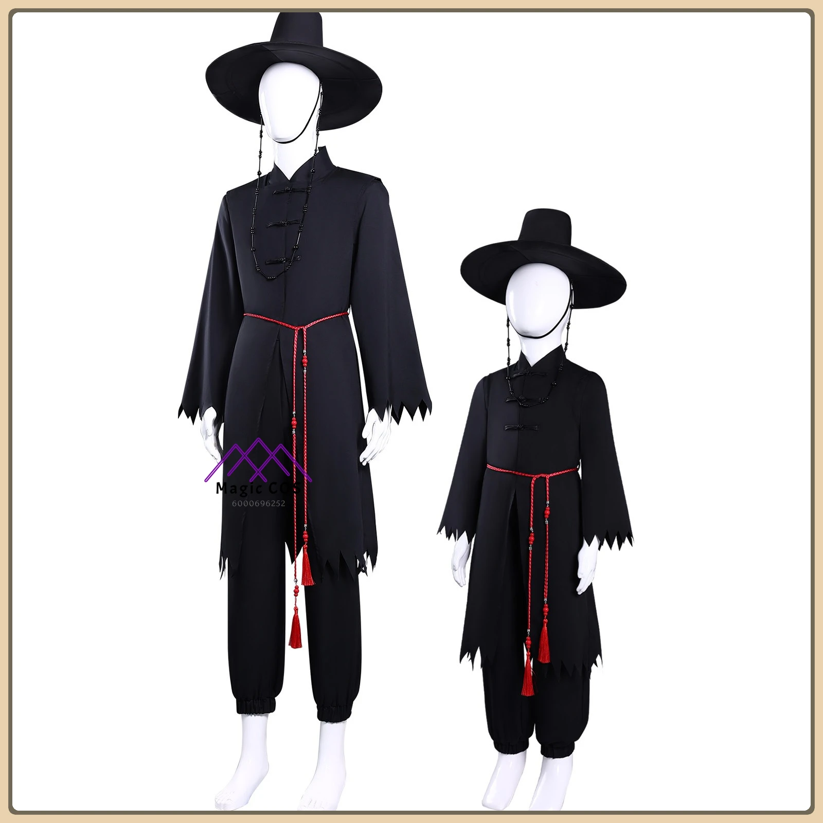 K-POP شيطان الصيادين ساجا الأولاد تأثيري حلي الكبار الذكور الأسود KPOP نمط دعوى مجموعة كاملة أنيمي الملابس لبدلة حفلة الهالوين