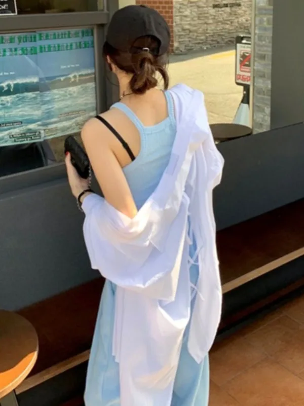 

Dongda Gate 2025 Summer New Long Sve Women's irt Loose Thin Sun Protection Design Sense Small Size Friendly Blouse