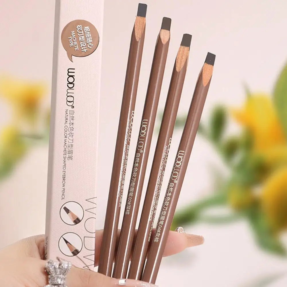 Waterdichte en zweetbestendige wenkbrauwpen Natuurlijk blijvend niet-klonterend wenkbrauwpotlood Zwart Bruin Grijs Brow Make-up Cosmetisch hulpmiddel