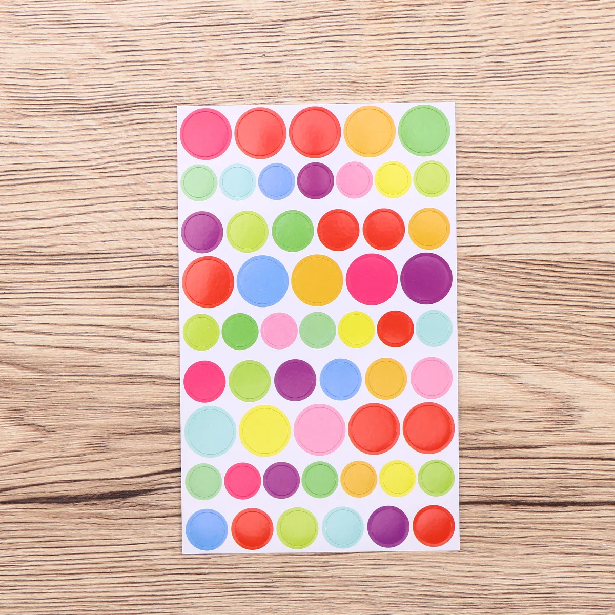 

6 Set Dot Stickers Adhesive Labels Colored Circle Calendar Paper Earth Tones Round