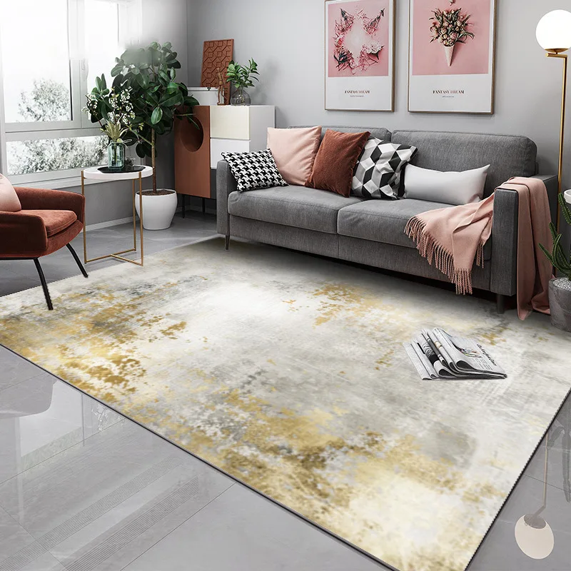 Modern Light Luxury Living Room Decoration Large Area Carpet Lounge Rug Abstract Rugs for Bedroom Non-slip Washable Floor Mat image 3