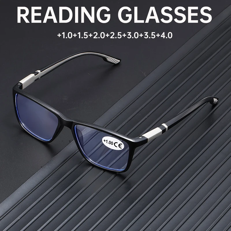 Anti-blau Licht Lesebrille Ultraleicht Sport Presbyopie Brillen Frauen Männer Weit Sicht Optische Brillen Dioptrien + 1,0 bis + 4,0