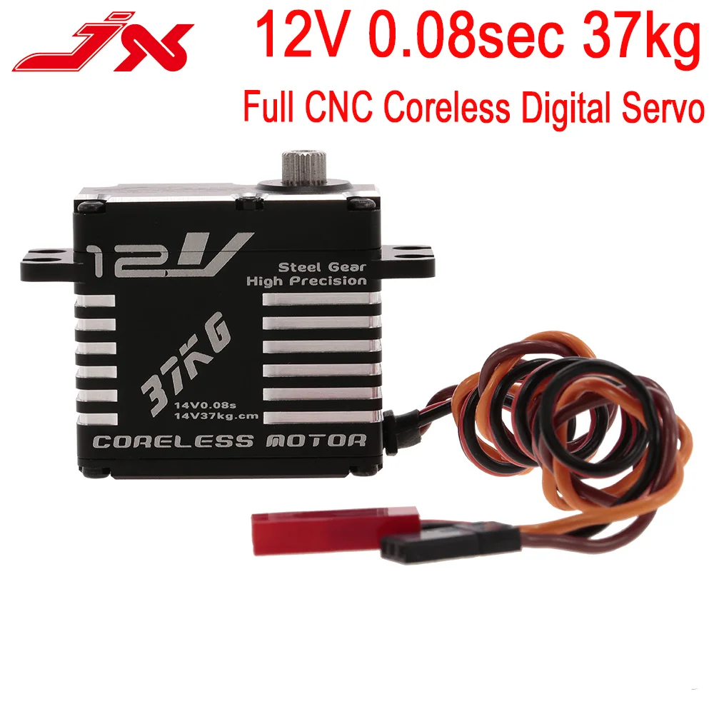 

JX RC Car Drone Servo CLS-12V7337 37KG 12V 180 Degree CNC Digital Standard Coreless Servo for Helicopter Boat Airplane Robot